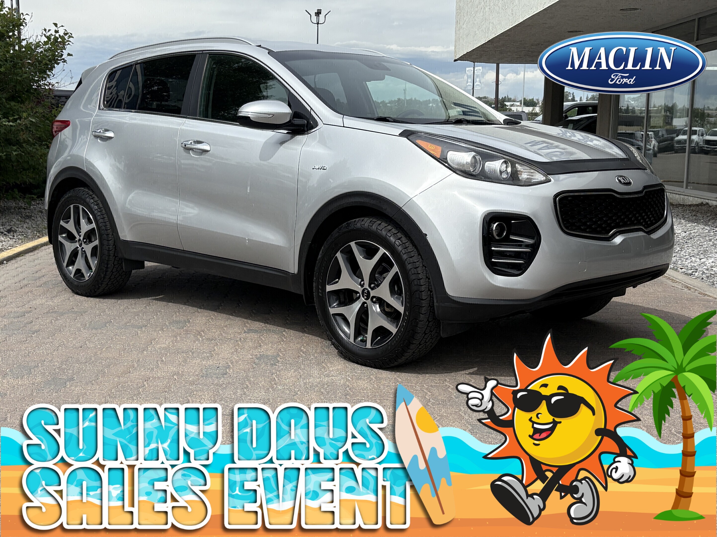 Silver 2017 Kia Sportage SUV / Crossover All-Wheel Drive 6-Speed Automatic