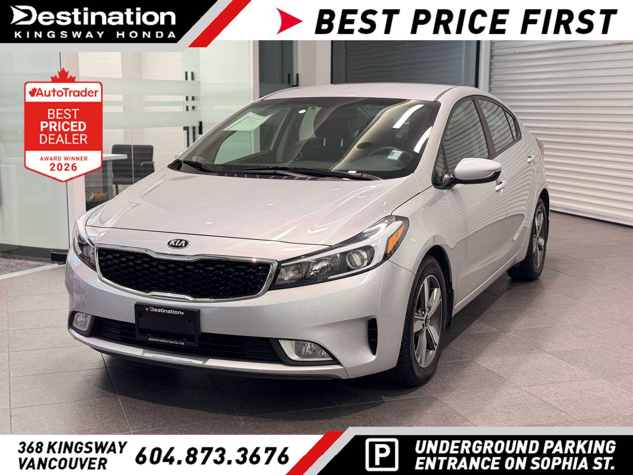 Silver 2018 Kia Forte Sedan Front-Wheel Drive Automatic