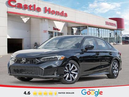 Black 2026 Honda Civic Sedan Front-Wheel Drive Continuously Variable Transmission