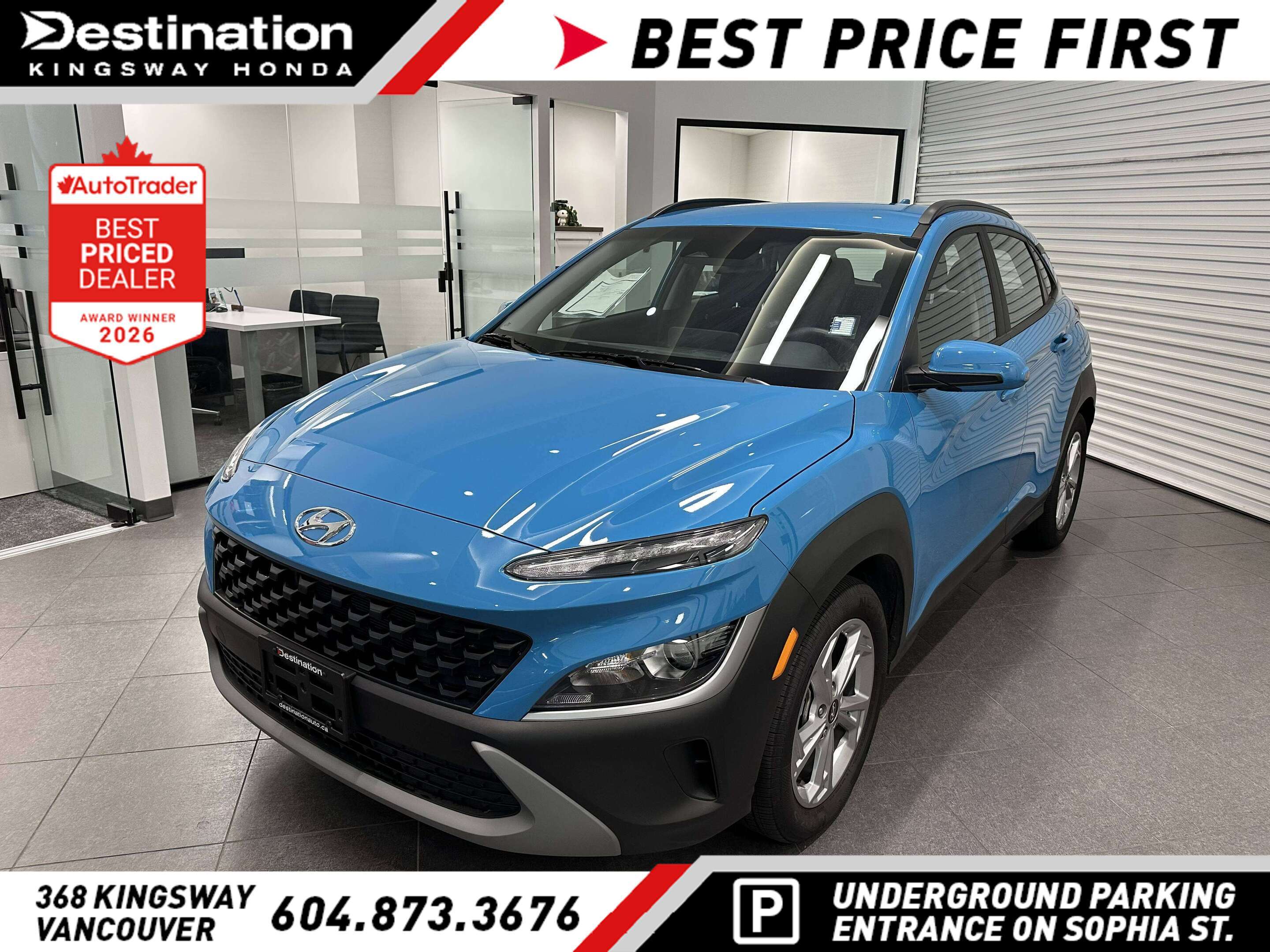Blue 2023 Hyundai Kona SUV / Crossover Automatic