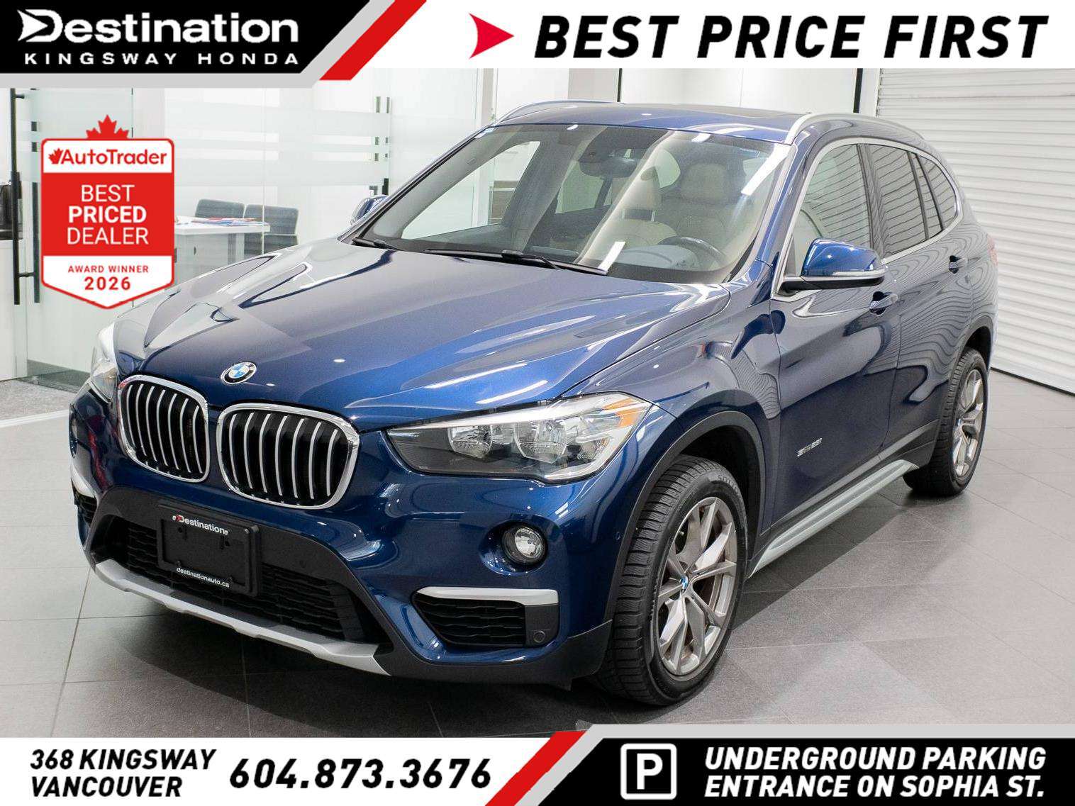 Estoril Blue Met 2017 BMW X1 SUV / Crossover Front-Wheel Drive Automatic