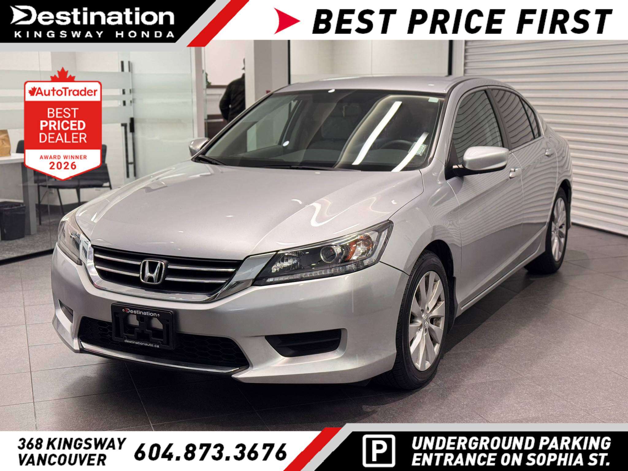 Alabaster Silver Met 2014 Honda Accord Sedan Front-Wheel Drive Automatic