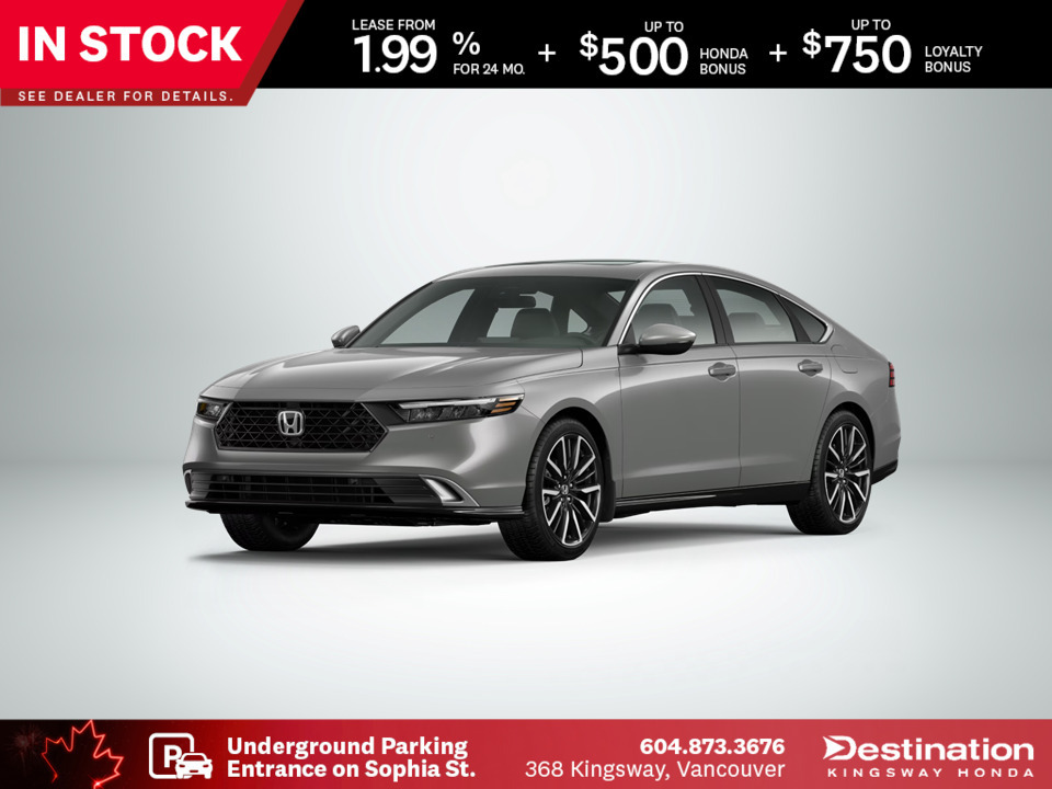 Gray (Urban Grey Pearl) 2026 Honda Accord Hybrid Sedan Front-Wheel Drive Automatic