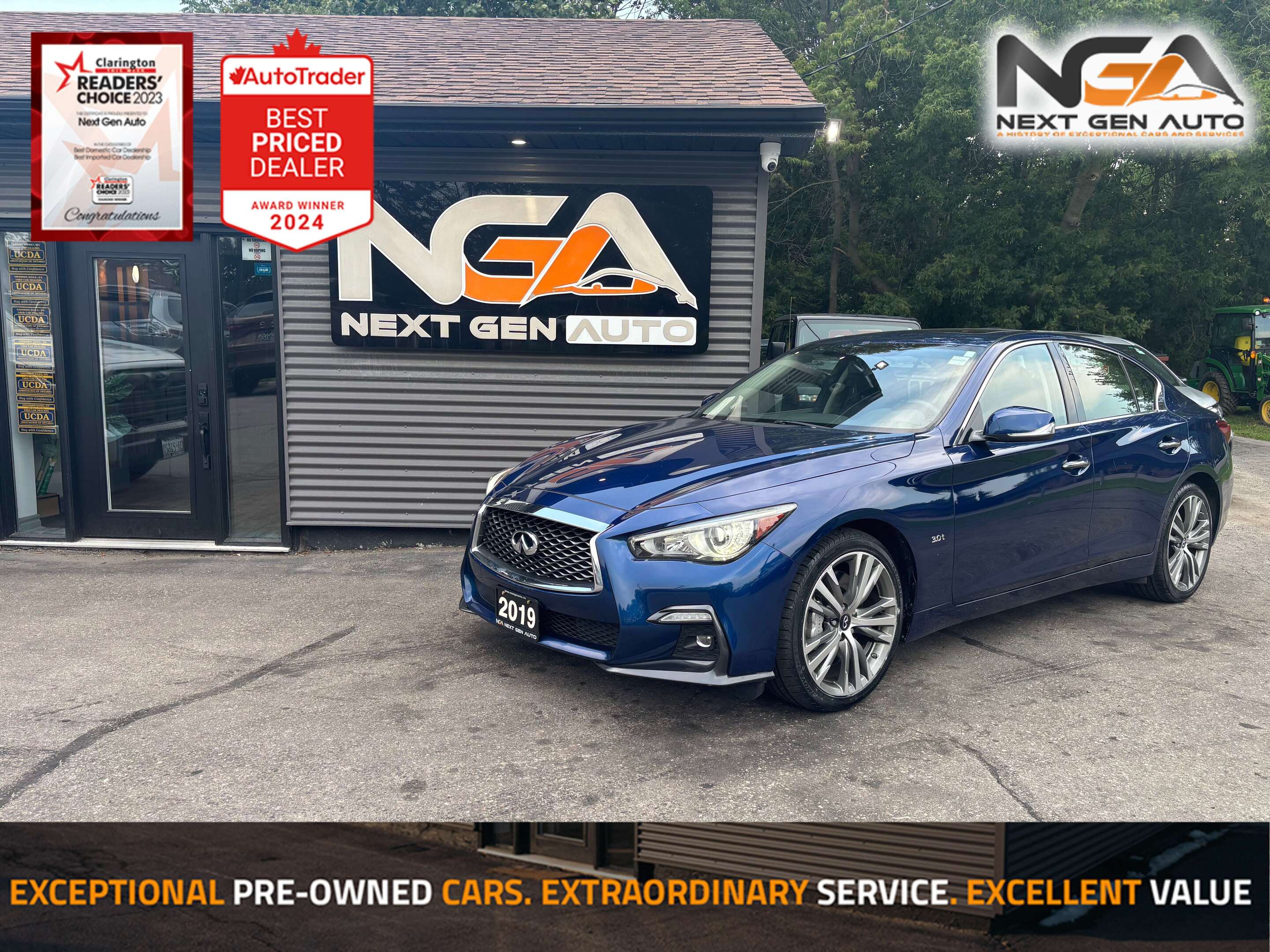 Blue 2019 INFINITI Q50 Sedan All-Wheel Drive