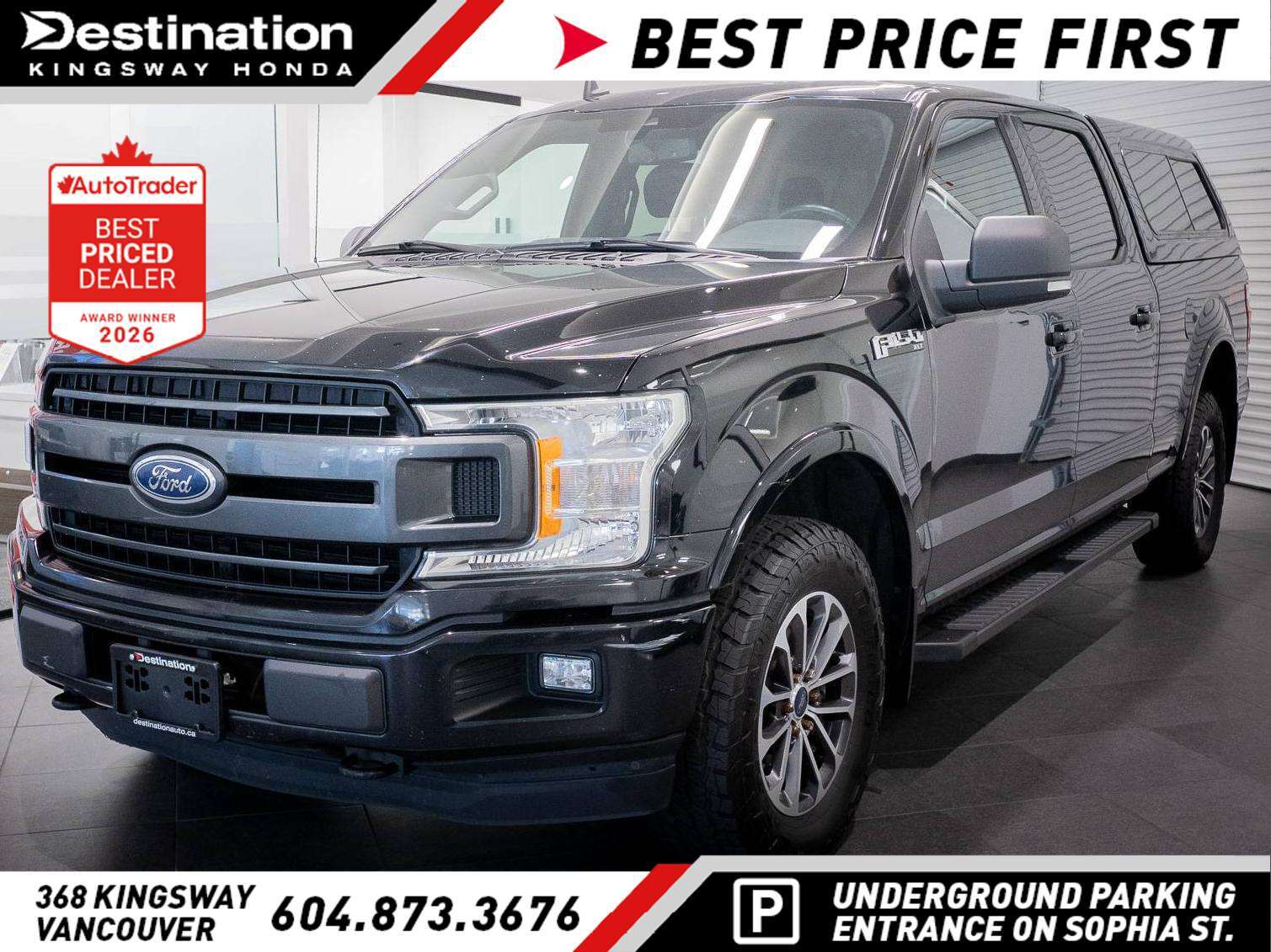 Black 2019 Ford F-150 Pickup Truck Four-Wheel Drive Automatic