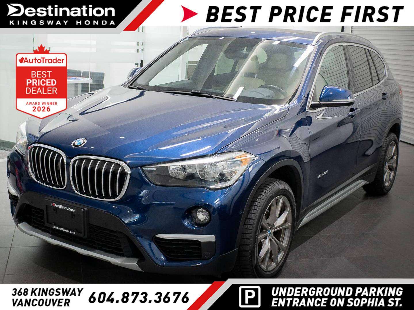 Estoril Blue Met 2017 BMW X1 SUV / Crossover Front-Wheel Drive Automatic