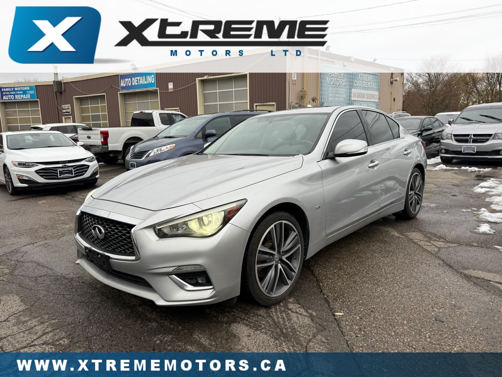 Silver 2018 INFINITI Q50 Sedan All-Wheel Drive Automatic
