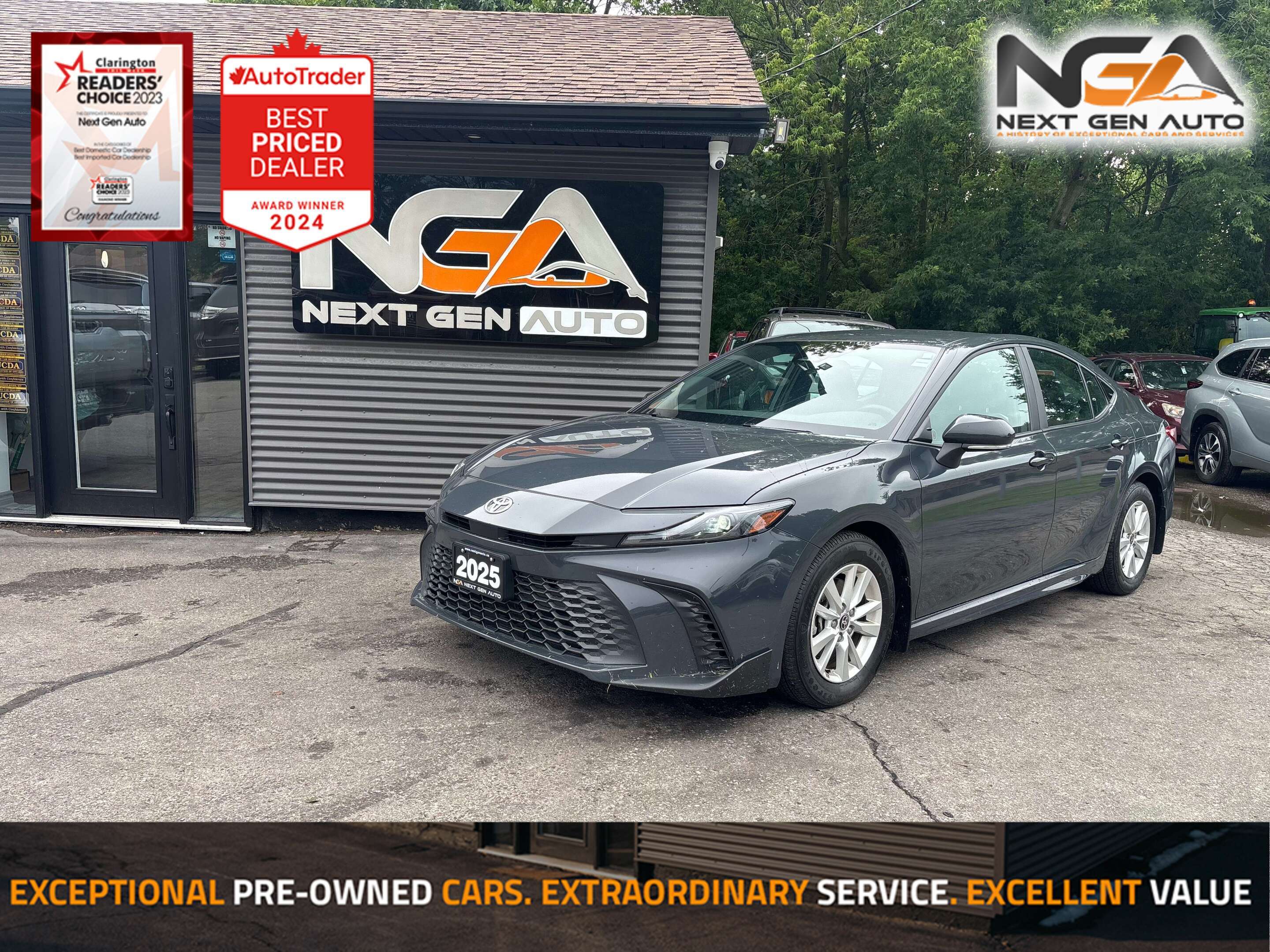 Gray 2025 Toyota Camry Sedan Front-Wheel Drive Continuously Variable Transmission