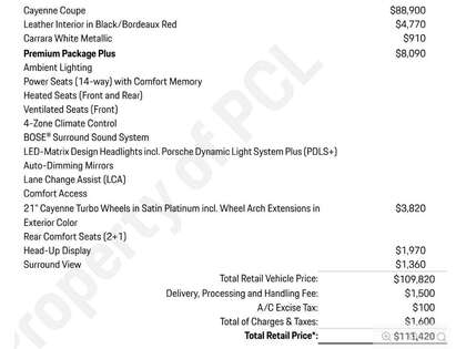 used 2022 Porsche Cayenne car, priced at $64,900
