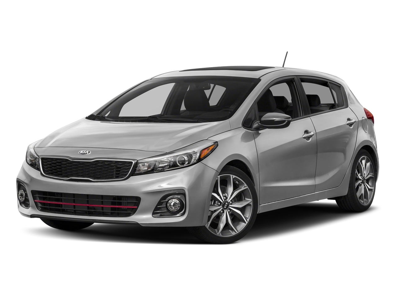 Silver 2018 Kia Forte5 SX FWD Hatchback Front-Wheel Drive 7-Speed Automatic