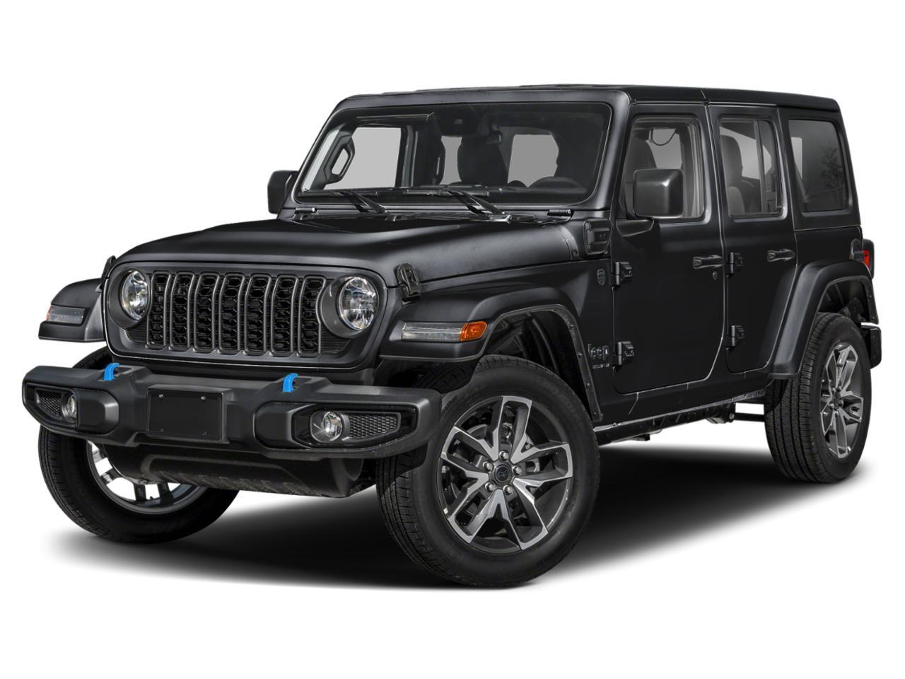 Black 2024 Jeep Wrangler 4xe Sahara 4WD SUV / Crossover Four-Wheel Drive Automatic