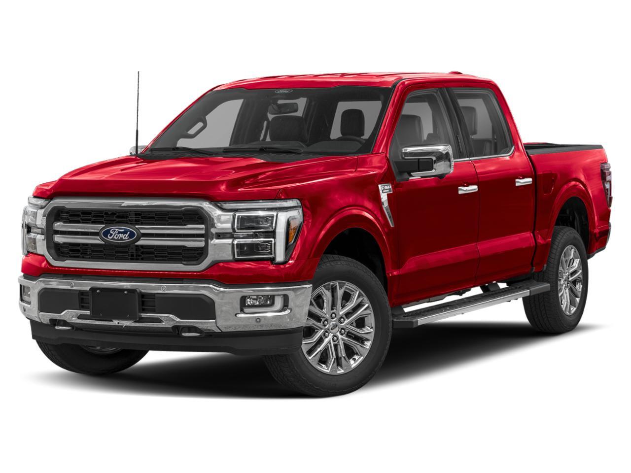 Red 2025 Ford F-150 Lariat SuperCrew 4WD Pickup Truck Four-Wheel Drive Automatic