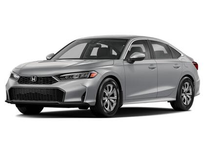 Silver 2026 Honda Civic LX FWD Sedan Front-Wheel Drive Continuously Variable Transmission