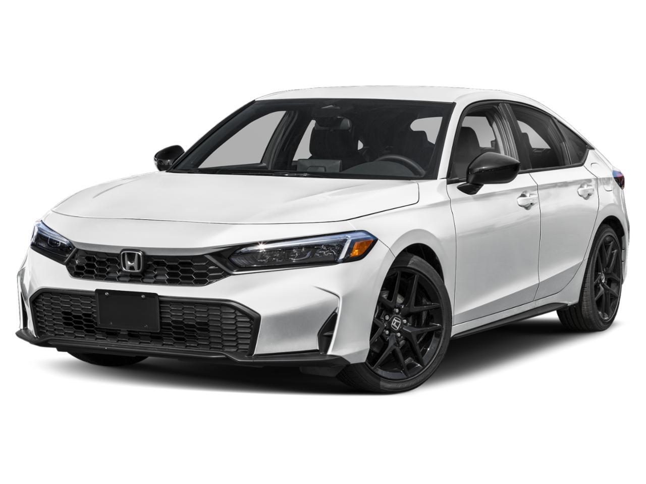 White 2026 Honda Civic Hatchback Sport FWD Hatchback Front-Wheel Drive Continuously Variable Transmission