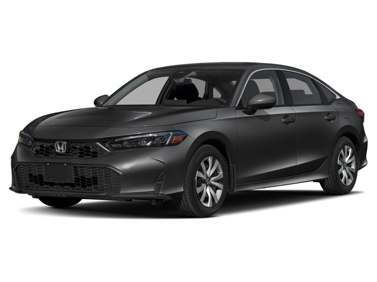 Black 2026 Honda Civic LX FWD Sedan Front-Wheel Drive Continuously Variable Transmission
