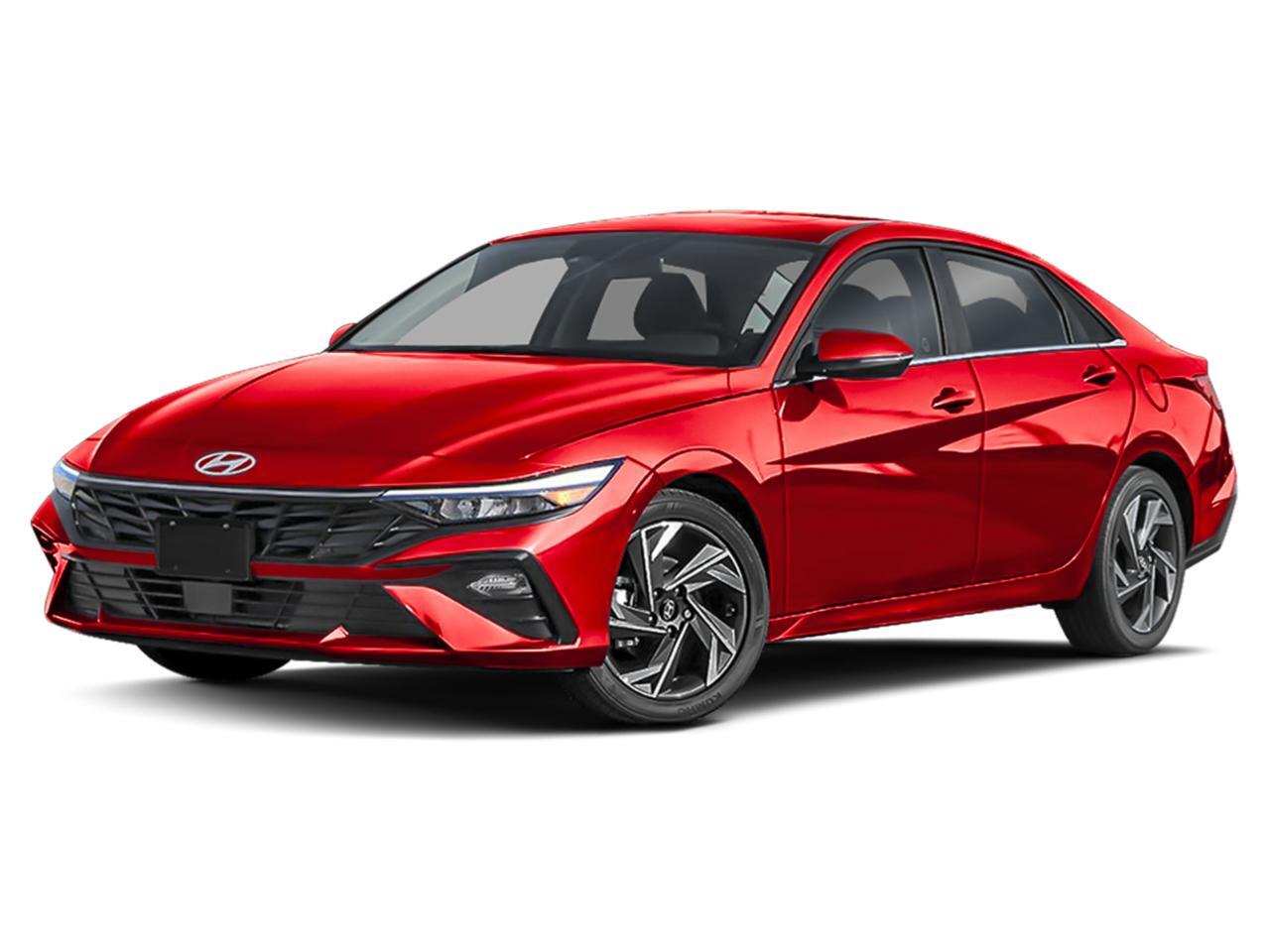 Red 2026 Hyundai Elantra Hybrid Luxury FWD Sedan 6-Speed Automatic