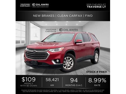 used 2019 Chevrolet Traverse car, priced at $23,763