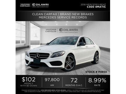 used 2018 Mercedes-Benz C300 car, priced at $23,333