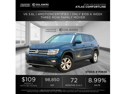 used 2018 Volkswagen Atlas car, priced at $26,375