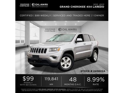 used 2015 Jeep Grand Cherokee car, priced at $14,992