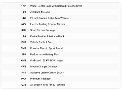 used 2020 Porsche Taycan car, priced at $71,900