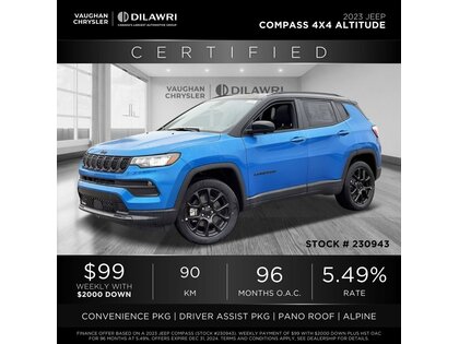 used 2023 Jeep Compass car, priced at $36,338