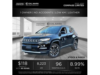 used 2022 Jeep Compass car, priced at $33,222