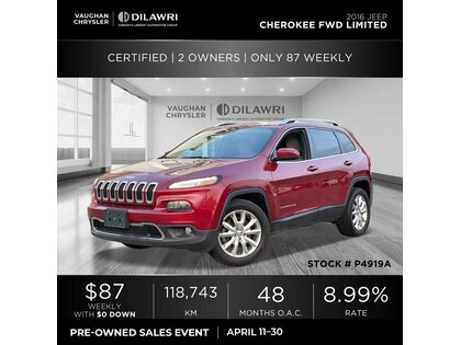 used 2016 Jeep Cherokee car, priced at $14,859