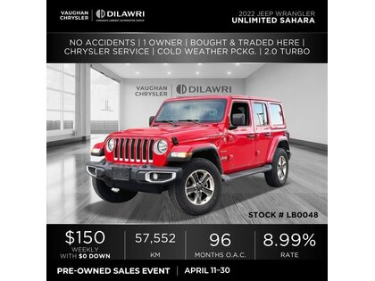 used 2022 Jeep Wrangler Unlimited car, priced at $42,801