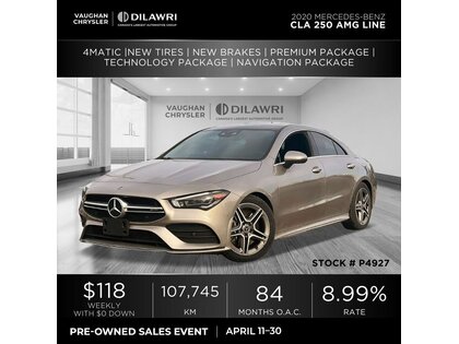 used 2020 Mercedes-Benz CLA 250 car, priced at $30,305