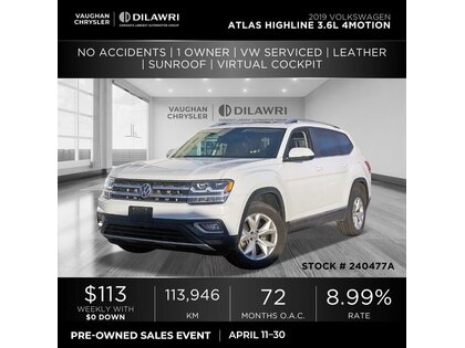 used 2019 Volkswagen Atlas car, priced at $26,876