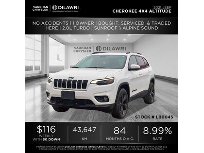 used 2021 Jeep Cherokee car, priced at $30,700