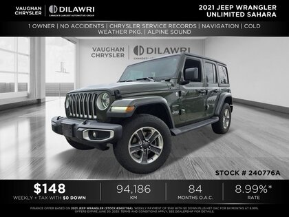 used 2021 Jeep Wrangler Unlimited car, priced at $39,107