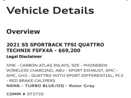 used 2021 Audi S5 Sportback car, priced at $49,900
