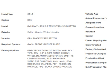 used 2019 Audi RS 3 Sedan car, priced at $49,900