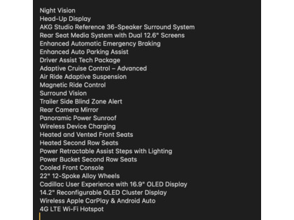 used 2022 Cadillac Escalade car, priced at $99,900