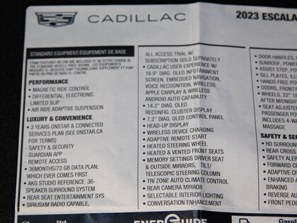 used 2023 Cadillac Escalade ESV car, priced at $164,900