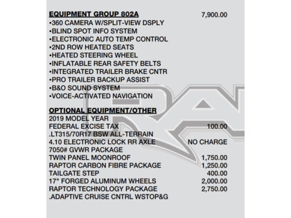 used 2019 Ford F-150 car, priced at $69,900