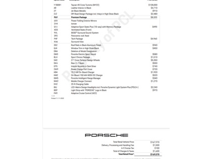 used 2022 Porsche Taycan car, priced at $106,900