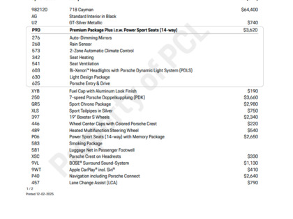 used 2020 Porsche 718 Cayman car, priced at $67,900